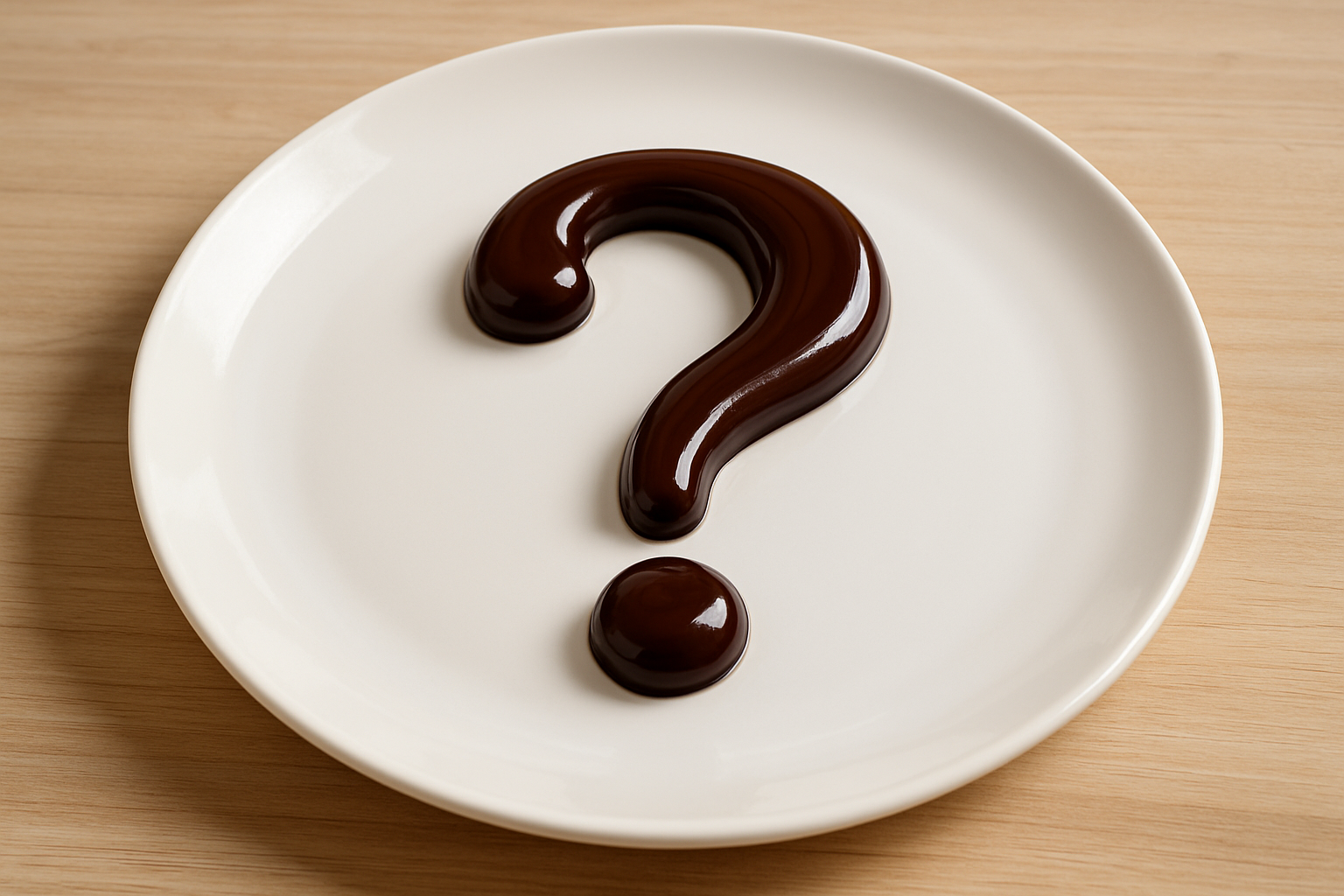 question mark on a plate